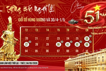 THÔNG BÁO LỊCH NGHỈ LỄ GIỖ TỔ HÙNG VƯƠNG, 30/4 & 01/5 🇻🇳 