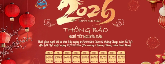 THÔNG BÁO LỊCH NGHỈ TẾT NGUYÊN ĐÁN 2026